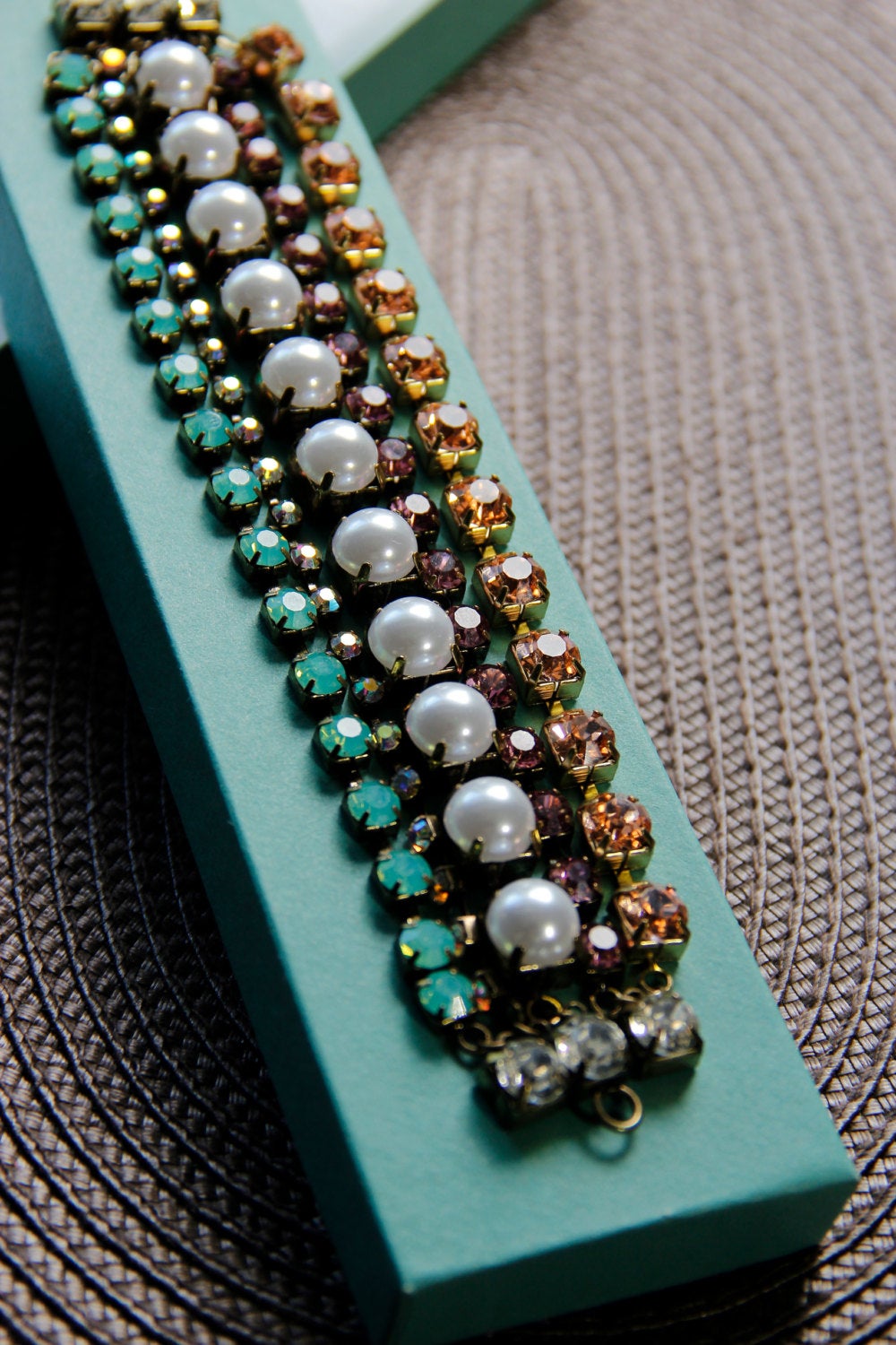 Vintage Inspired Five Strand Rhinestone Bracelet, It's A Wonderful Life